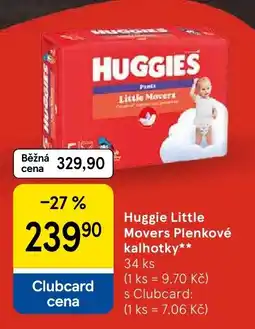 Tesco Huggies Little Movers Plenkové kalhotky nabídka
