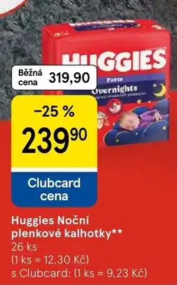 Tesco Huggies noční plenkové kalhotky nabídka