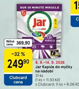 Tesco Jar kapsle do myčky na nádobí nabídka