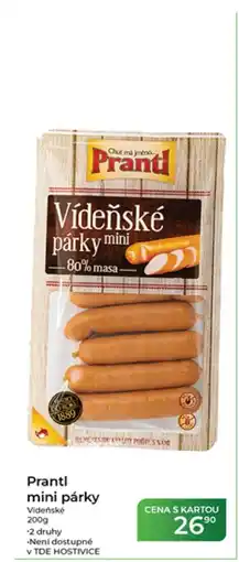 Tamda Foods Prantl vídeňské mini párky nabídka