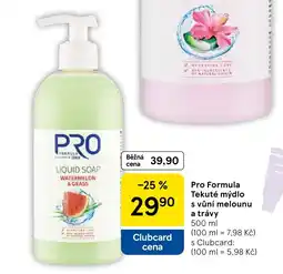 Tesco Pro Formula tekuté mýdlo s vůní melounu a trávy nabídka
