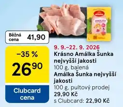 Tesco Amálka Šunka nabídka
