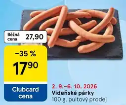 Tesco Vídeňské párky nabídka