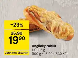 Tesco Anglický rohlík nabídka