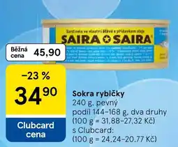 Tesco Saira sakra rybičky nabídka