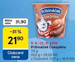 Tesco Pribináček Čokopěna nabídka