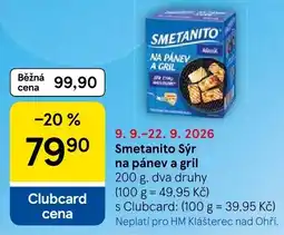 Tesco Smetanito Sýr na pánev a gril nabídka