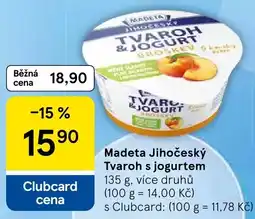 Tesco Madeta Jihočeský Tvaroh s jogurtem nabídka