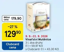 Tesco Vinařství Mutěnice nabídka
