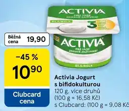 Tesco Activia jogurt s bifidokulturou nabídka