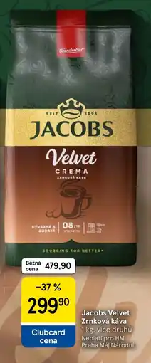 Tesco Jacobs Velvet Zrnková káva nabídka
