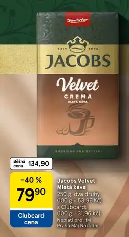 Tesco Jacobs Velvet Mletá káva nabídka