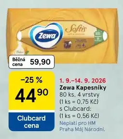 Tesco Zewa Kapesníky nabídka