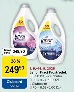 Tesco Lenor Prací Prostředek nabídka
