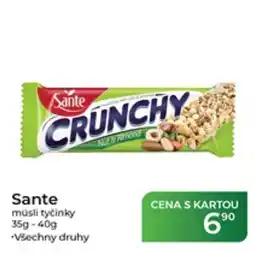 Tamda Foods Sante můslí tyčinky nabídka