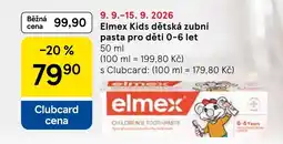 Tesco elmex dětská zubní pasta nabídka