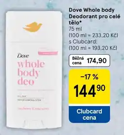 Tesco Dove whole body deo nabídka