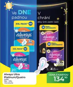 Tamda Foods Always Ultra Platinum/Quatro vložky nabídka
