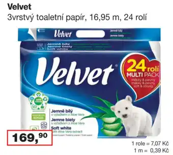Velvet 3vrstvý toaletní papír