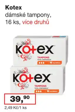 Ráj drogerie Kotex dámské tampony nabídka