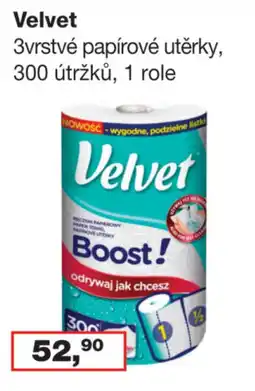 Ráj drogerie Velvet 3vrstvé papírové utěrky nabídka
