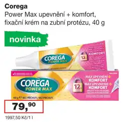 Ráj drogerie Corega Power Max upevneni + komfort fixační krém na zubní protézu nabídka