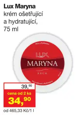 Ráj drogerie Lux Maryna krém ošetřující a hydratující nabídka