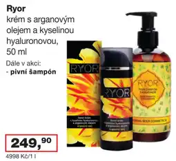 Ráj drogerie Ryor krém s arganovým olejem a kyselinou hyaluronovou nabídka