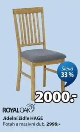 JYSK RoyalOak Jídelní židle HAGE nabídka