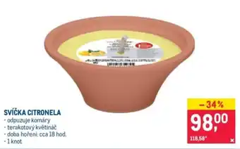 Citronela svíčka