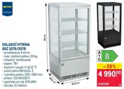 Makro Metro chladicí vitrína ggc 1078/2078 nabídka