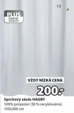 JYSK Hagby sprchový závěs nabídka