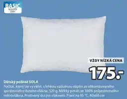 JYSK Basic dětský polštář sola nabídka