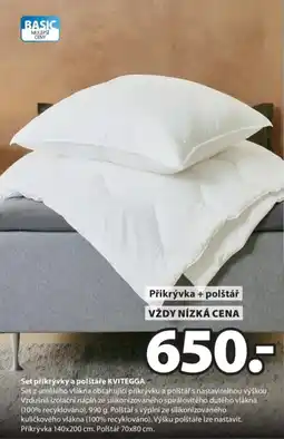 JYSK Basic přikrývka a polštář kvitegga nabídka