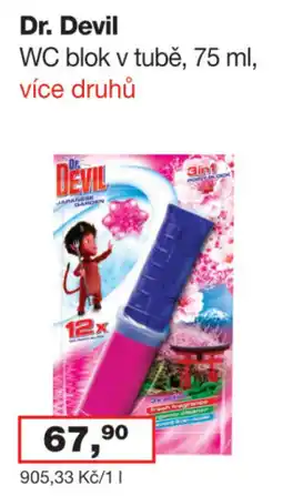 Ráj drogerie Dr. Devil WC blok v tubě nabídka