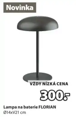JYSK Florian lampa na baterie nabídka