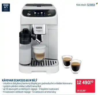 De'Longhi kávovar ecam320.60.w bílý