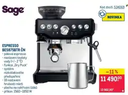 Makro Sage espresso bes875btr čn nabídka
