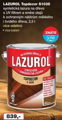 Barevný ráj Lazurol topdecor s 1035 nabídka