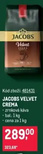 Makro Jacobs velvet crema nabídka