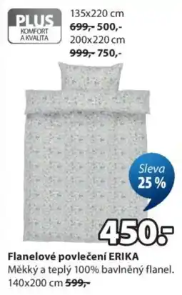 JYSK Erika flanelové povlečení nabídka