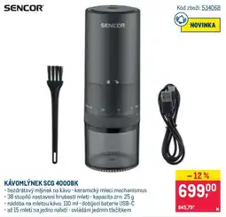 Makro Sencor kávomlýnek scg 4000bk nabídka