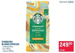 Makro Starbucks blonde espresso nabídka