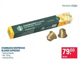 Makro Starbucks nespresso blonde espresso nabídka