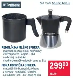 Makro Tognana rendlík na mléko spher nabídka