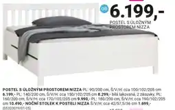Möbelix Nizza postel s úložným prostorem nabídka