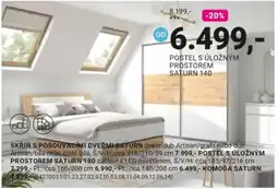 Möbelix Saturn postel s úložným prostorem nabídka