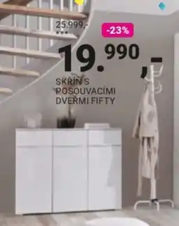 Möbelix Fifty skříň s posouvacími dveřmi nabídka