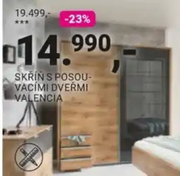 Möbelix Valencia skřín s posouvacími dveřmi nabídka