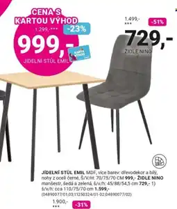 Möbelix Emil jídelní stůl nabídka